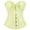 Yellow, variant on Xfvqtps Corsets for Women Floral Embroidery Lace up Front Buckle Back Straps Boned Overbust Corset Bustier Shapewear Purple