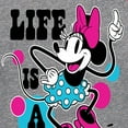 thumbnail image 3 of Disney - Mickey & Friends - Minnie Mouse - Life is a Party - Toddler And Youth Girls Raglan Graphic T-Shirt, 3 of 5