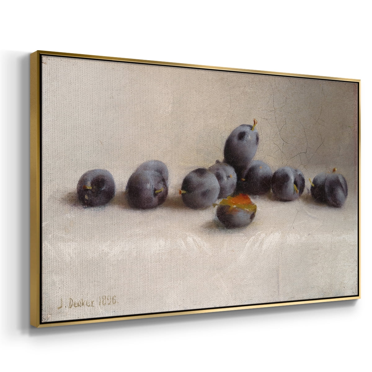 Vintage Botanical Print-XLIV By Wexford Home Framed in Gold Wood Gallery Wrapped Canvas 25 in. x 37 in.