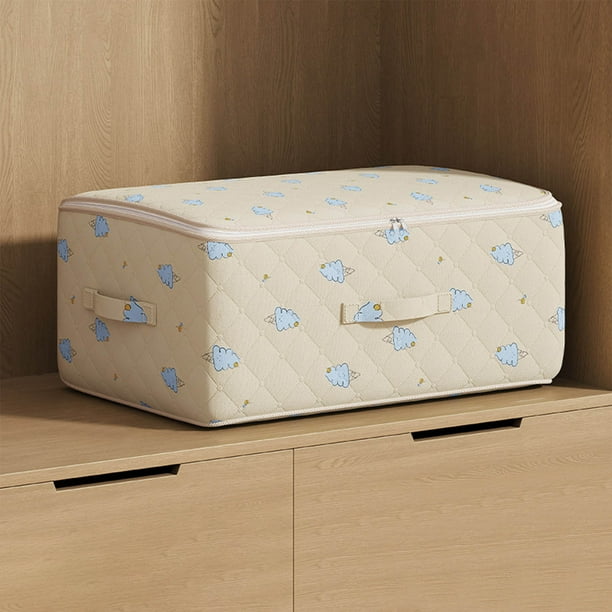 Organizador de cajas de almacenamiento de ropa | Bolsa de almacenamiento de tela de gran tamaño con doble cremallera y asas reforzadas | Edredón plegable, ropa de cama, armario, garaje, mudanza