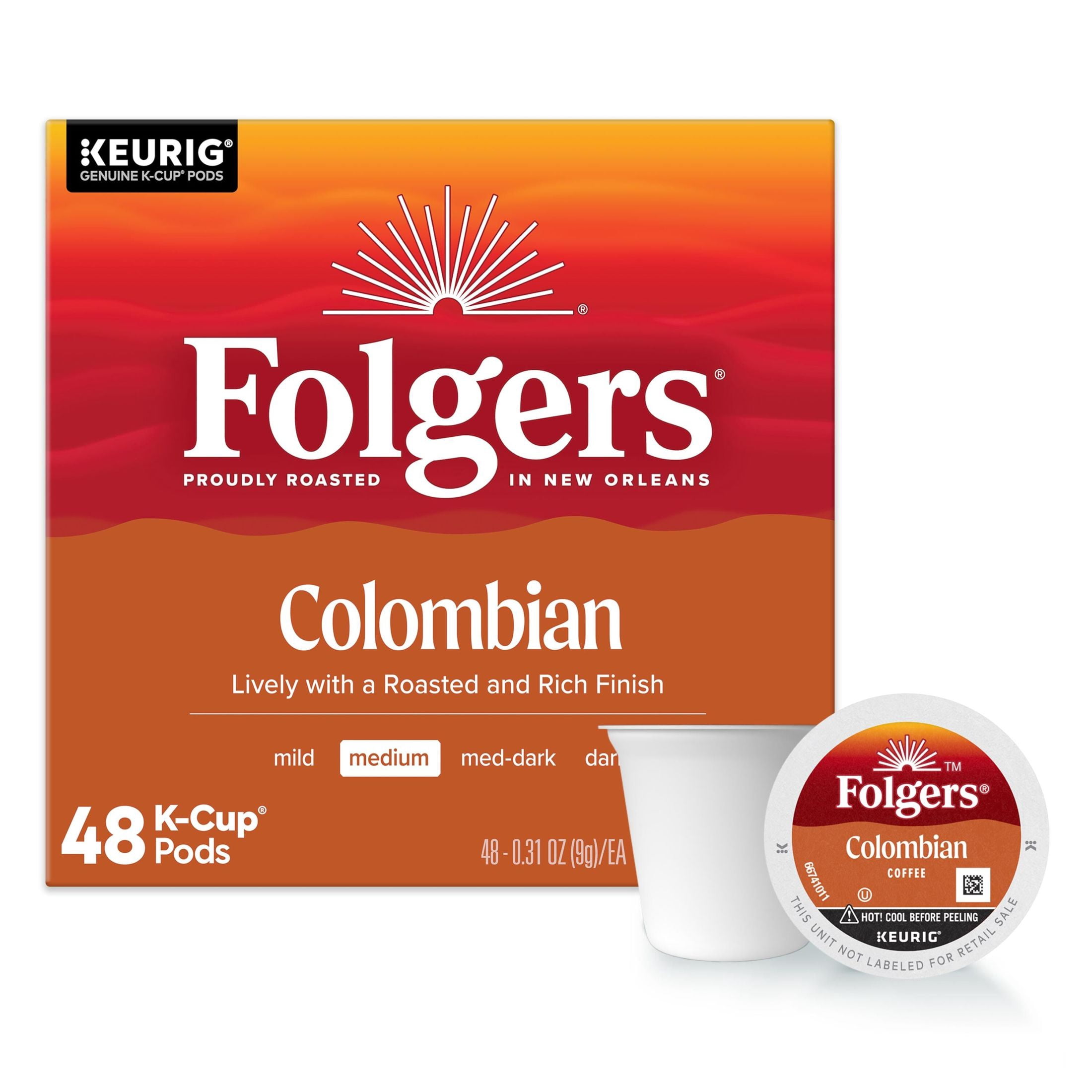 みー出品WOLFE C-quanta 12枚入り17セット Folgers Medium Roast Colombian Coffee, Keurig K-Cup Pods, 12 Count