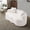 White 4, variant on Living Room Sofas White Curved Loveseat Sofa with Round Armrest, Compression Couch with 2 Pillows, Cream Couch for Small Space, Living Room, Bedroom, No Assembly,Comfortable Sofas