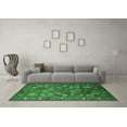 thumbnail image 3 of Ahgly Company Indoor Square Oriental Emerald Green Industrial Area Rugs, 3' Square, 3 of 4