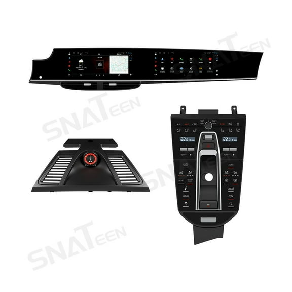 SNATEEN 12.3 inch Dual Screen Car Radio for Porsche Panamera 2010-2016 GPS Navigation Multimedia Video DVD Carplay Stereo Receiver Head Unit