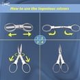 thumbnail image 3 of Lagwa 2 Pack Folding Pocket Scissors, Stainless Steel Portable Travel Shears for Crafting, Office, Home Use, 3 of 6