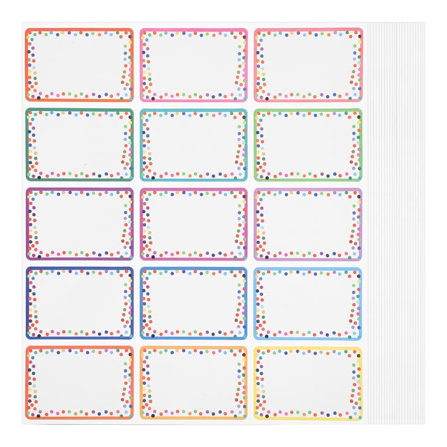 KAKOWELY Labels 23 Sheets Blank Labels Stickers Name Tag Decal Adhesive Stickers Sticker Label Classifying Tag Stickers Name Tags Stickers2.95"X1.97"(LxW)
