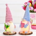 thumbnail image 2 of 2Pcs Mother's Day Decorations Light Up Gnomes Plush Decor Mothers Day Gifts, Spring Gnomes Decor Tulip Mom Gnomes Tomte Elf Decorations Birthday Gifts for Mom Girlfriend Wife Grandmother, 2 of 8