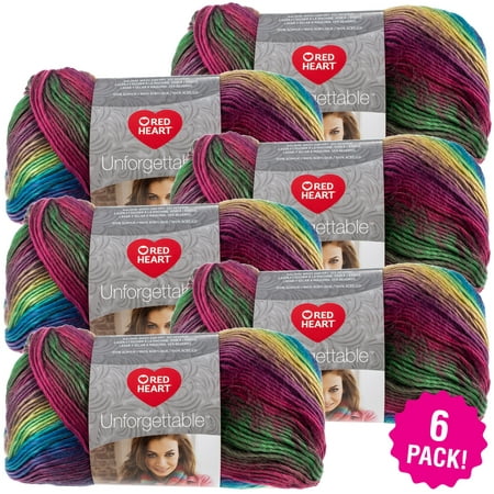 Red Heart Boutique Unforgettable Yarn - Stained Glass, Multipack of 6