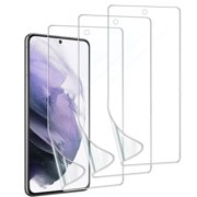 TPU Screen Protector for Samsung Galaxy S21 5G, Flexible Hydrogel Transparent Protective Film Touch Sensitive Fingerprint Unlock [Not Glass], Scratch-resistant, 3 Pack