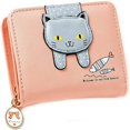 thumbnail image 2 of Cartera De Gato De Dibujos Animados Para Mujer, Monedero Con Cremallera De Decoración De Gato, Monedero Pequeño De Cuero Con Cremallera, Regalos Para Niñas, Rosa JFHHH pequeña, 2 of 5