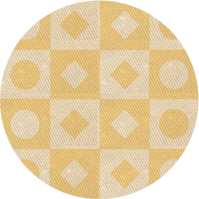 Ahgly Company Tapis d'Intérieur Lavables en Machine, Ronds, Orange Transitionnel, Ronds de 3'
