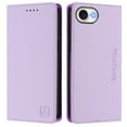 thumbnail image 2 of Wallet Case For iPhone 16e 6.1inch, [RFID Blocking] PU Leather Magnetic Folio with 2 Card Slot Kickstand Flip Cover Shockproof Phone Case,Light Purple,For iPhone 16e, 2 of 8