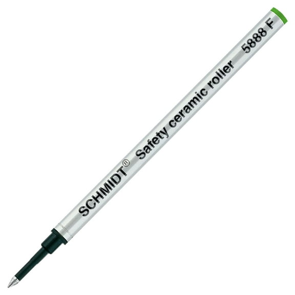 Schmidt 5888 Rollerball Metal Refill with Green Ink, Fine Tip