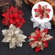 thumbnail image 3 of Flor Artificial de Poinsettia 3x para Decoración de Ratán de Navidad Sunnimix, 3 of 7