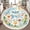 Color 4, variant on Washable Non Slip 4ft Round Rug, Colorful Baseball Field Bat Ball Motivational Circle Area Rugs with Tassels Carpet for Nursery Bedroom Living Room Playroom Tent Rug