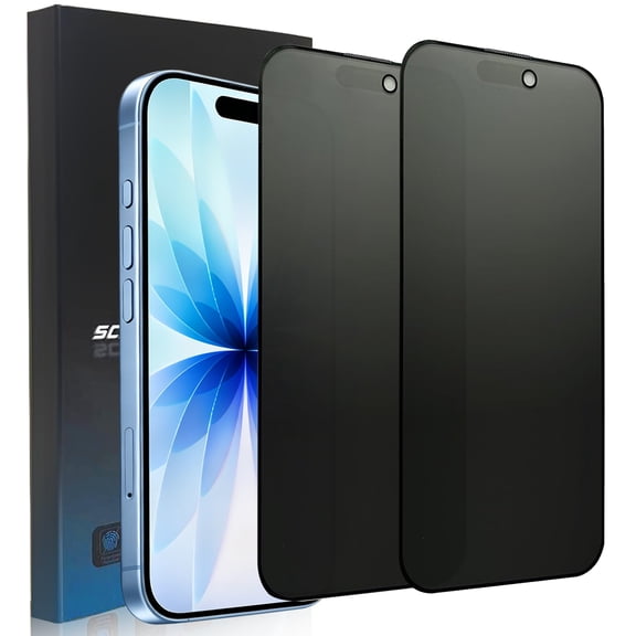 ZYQEEE 2 Pack Matte Privacy Screen Protector for iPhone 17 - 6.3", Anti-Spy Scratch Resistant Tempered Glass Film, Anti-Glare and Anti-Fingerprint, Rounded Edge Full Coverage