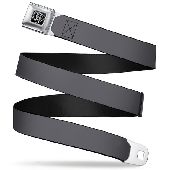 Buckle-Down Belt, Seatbelt Buckle Belt, Charcoal, 30 to 44 Inches