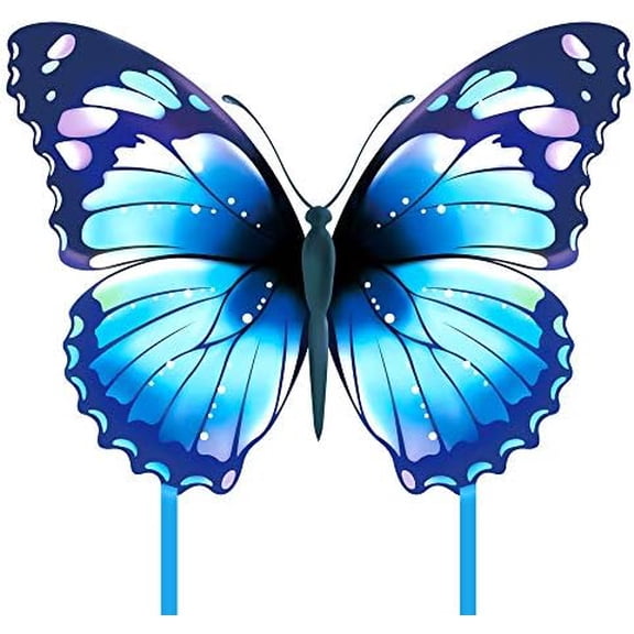 Butterfly Kite for Kids & Adults Easy to Fly, Large Single Line Kites with 300ft String Kite Handle 1 Pack-Blue