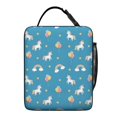 thumbnail image 5 of Unicorn and Balloon Blue Pattern Insulated Lunch Bag for Men Women,Waterproof Lunch Box for Work,Picnic or Travel,Thermal Insulation,10.63x9.06x3.54 Inches, 5 of 5
