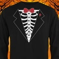 thumbnail image 4 of Tuxedo Skeleton Costume Black Adult Long Sleeve T-Shirt - Medium, 4 of 6