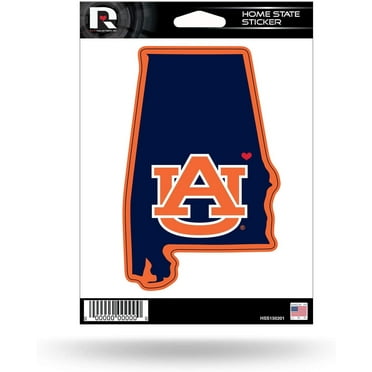 Auburn University Tigers 5 Inch Sticker Decal, Home State Design, Flat Vinyl, Full Adhesive Backing