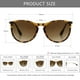 thumbnail image 5 of Gafas de sol SUNGAIT Vintage Round para mujer y hombre, color ámbar y marrón, 5 of 6