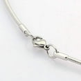 thumbnail image 3 of Non-Tarnish Casual Style 304 Stainless Steel Snake Chain Choker Necklaces with Lobster Claw Clasps Stainless Steel Color 17.7 inch(45cm), 3 of 3