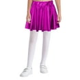 thumbnail image 3 of Xnihocha Ballet Dance Skater Skirt for Kids Girls Glossy Metallic High Waist Skorts Latin Jazz Dance Skirt Hot Pink XL, 3 of 7