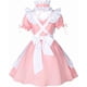 thumbnail image 3 of Delantal de sirvienta francesa, disfraz de Lolita, disfraz de cosplay, conjunto de guantes y calcetines con orejas de gato peludas, 3 of 5