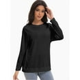 thumbnail image 5 of Women's Long Sleeve Knitted Crew Neck T-shirt, 5 of 6