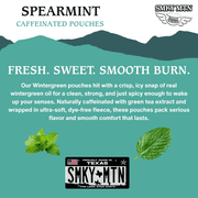 Smokey Mountain Caffeinated Pouches - Spearmint - 1 Can - 15 Pouches Per Can