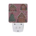 thumbnail image 5 of Yayeee LED Night Light for The Home Plug in With Light Sensors 2 Pack, Brown Gingerbread Houses, 5 of 6