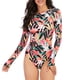 thumbnail image 1 of Traje de surf de una pieza de manga larga, traje de baño femenino con protección solar, traje de buceo de aguas termales, traje de baño sexy, s, 1 of 6