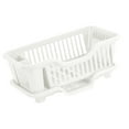 thumbnail image 2 of Fancyes Dish Drying Rack with Drain Tray Dinnerware Organizer Sink Dish Drainer Dish Rack and Drainaboard for Cafe Kitchen Countertop white, 2 of 8