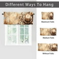 thumbnail image 6 of Coffee Theme Rod Pocket Thermal Insulated Curtain Valance Cafe Beans Cake Privacy Window Valances for Living Room Kitchen 54 by 18 in, 1 Panel, 6 of 6