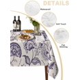 thumbnail image 2 of Purple Spring Floral Table Cloth, Summer Botanical Farmhouse Waterproof Tablecloth for Square Tables, Reusable Washable Fabric Table Cover for Restaurant Kitchen Dining Tables 60"x60", 2 of 6