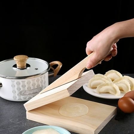 HEALEEP 1Pcs Dough Pressing Tool for Dumpling Making Mold Biscuit Shaping Kitchen Use Wooden