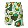 thumbnail image 5 of Kll Green Avocado Men'S Casual Summer Beach Shorts Hawaiian Shorts With Pockets-3x-Large, 5 of 9