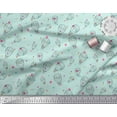thumbnail image 2 of Soimoi Green Cotton Voile Fabric Star & Hot Air Balloon Holiday Print Sewing Fabric Yard 42 Inch Wide, 2 of 3