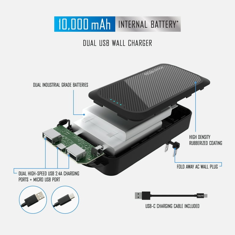Pocket Juice Endurance AC 10,000mAh, Portable Power Bank Charger