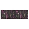 thumbnail image 6 of Yayeee Kitchen Valance Rod Pocket 54" x 18" Living Room Window Curtain, Dark Purple Floral Pattern, 6 of 6