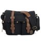 thumbnail image 1 of Bolso bandolera de lona retro con cinturón de piel de caballo para hombre y mujer, mochila informal de un solo hombro, 1 of 6