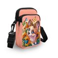 thumbnail image 3 of HELLHERO Women Messenger Bag Polyester Double Zipper Puppy in Leopard Bow for Outdoor Daily Use Adults, 3 of 7