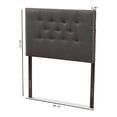 thumbnail image 6 of Baxton Studio Windsor Modern and Contemporary Dark Grey Fabric Twin Size Headboard,Wholesale Interiors, 6 of 7