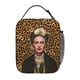 thumbnail image 4 of Bolsa térmica para almuerzo con estampado de leopardo, F-Frida, K-Kahloes, lonchera grande, bolsa térmica, lonchera, bolsa para comida de picnic en la playa, 4 of 5