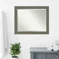 thumbnail image 2 of Amanti Art Beveled Wood Bathroom Wall Mirror - Fencepost Grey Narrow Frame Fencepost Grey Narrow Outer Size: 33 x 27 in, 2 of 5