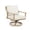 Warm Brown, variant on HAPPATIO Outdoor Patio Single Swivel Sofa Chair, Aluminum Patio Furniture Armchair,360 Degree Rotating Basic with 4.5" Thicken Removable Cushions for Deck, Lawn, Outside (Beige)