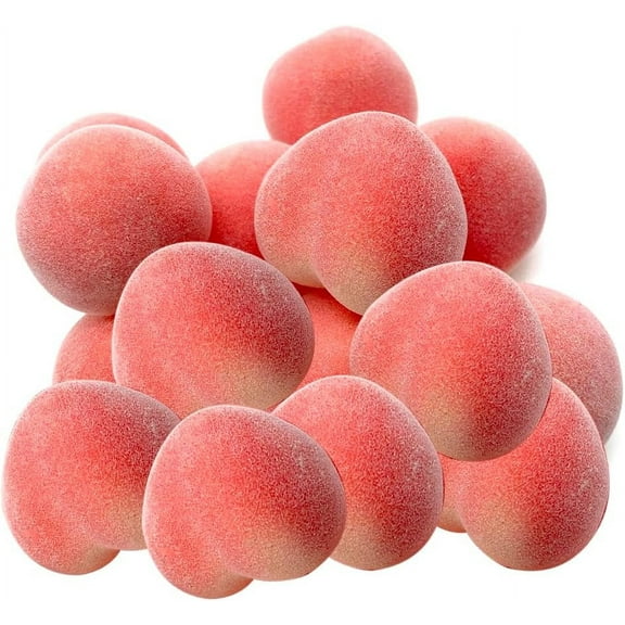 18Pcs Artificial Peach Fake Peach Mini Fruit Small Peach Simulation Lifelike for Home Cabinet Table Party Kitchen Decoration Photography Prop