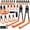 Orange, variant on 28 Pack Garage Hooks Heavy Duty - Garage Storage and Organization Ladder Hooks with Non Slip PVC Coating for Hanging Bike，Ladder，Garden Tools，Hose