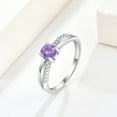 thumbnail image 4 of Inpasne Infinity Promise Ring for Her 925 Sterling Silver Engagement Ring Wedding Eternity Anniversary Statement Ring Amethyst Ring February Birthstone Jewelry Gifts for Women Size 10, 4 of 6